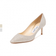 Jimmy Choo 周仰杰 ROMY60DGZ 经典款ROMY60闪金色尖头女鞋高跟鞋单鞋婚鞋 3490元包邮