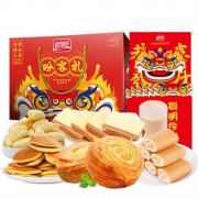 盼盼年货礼盒 面包饼干蛋糕零食送礼大礼包1264g*2件