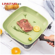 大额神券：linkfair 凌丰 尼彩系列 方形平底煎锅 28cm