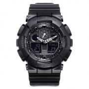 百亿补贴： CASIO 卡西欧 G-SHOCK GA-100-1A1 双显运动手表