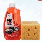 CARjay 卡嘉易 蜜桃爽 洗车水蜡 1L+洗车海绵 *2件 9.8元包邮（需用券，合4.9元/件）