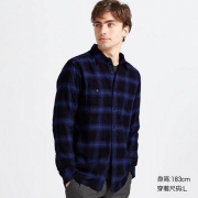 UNIQLO 优衣库 421201 男装 法兰绒格子衬衫(长袖)