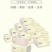 0漂白 湿纸不破 80抽x32包：蓝月亮 本色抽纸 123x178mm