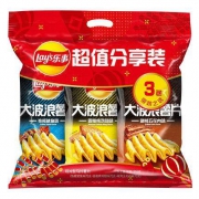 限地区：Lay's 大波浪组合包(鱿鱼+烤翅+五花肉) 70克*3包 *12件