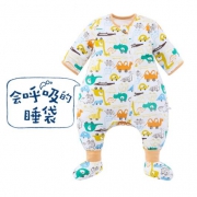 京东PLUS会员：米乐鱼  婴儿睡袋 分腿款 双层奔奔车120*68cm 139.9元