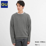 27日0点：GU 极优 317515 男款罗纹圆领针织衫