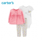 Carter's 女宝宝长裤开衫三件套