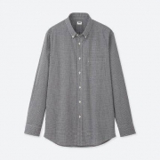 UNIQLO 优衣库 419015 男装 长绒棉格子衬衫(长袖)