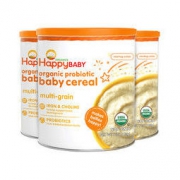 25日0点： HappyBaby 禧贝 婴幼儿有机混合谷物米粉 198g*3罐 *2件