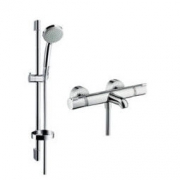 Hansgrohe 汉斯格雅 柯洛玛 27776007+13114000 花洒恒温套装带下出水龙头套装