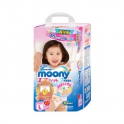 88VIP：Moony 尤妮佳 女宝宝拉拉裤  L44 *3件 190.54元含税包邮（需用券，合63.51元/件）