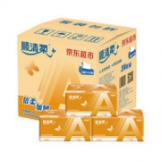 顺清柔 抽纸 3层120抽面巾纸*24包（小规格）整箱销售 *4件