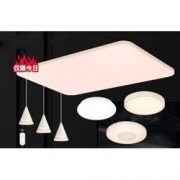 新低价：nvc-lighting 雷士照明 花影 客厅灯具套餐 三室两厅5灯