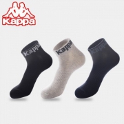 Kappa 卡帕 男士短袜 3双装（买一赠一实得6双）