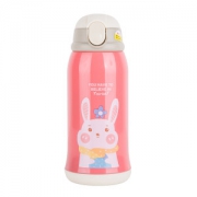 良品物语 儿童保温杯 带吸管两用水杯 600ml