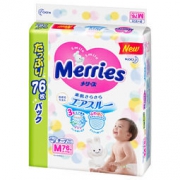 Merries 妙而舒 婴儿纸尿裤 M76片 *6件