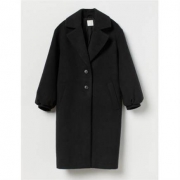 双11返场：H＆M 0732690 女士泡泡袖毛呢外套
