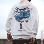 秋冬男士加绒潮牌连帽卫衣外套