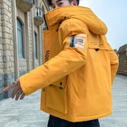 70%白鸭绒：北极绒 男士 19秋新 短款工装连帽羽绒服