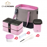 CnCrown 科罗恩 双层日式饭盒套装 多色  券后49元