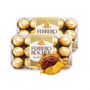 FERRERO ROCHER 费列罗 榛果威化巧克力盒装 375克 30粒 *2件