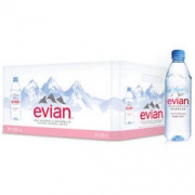 法国原装进口 依云（evian）天然矿泉水 500ml*24瓶 整箱 新老包装替换，随机发货