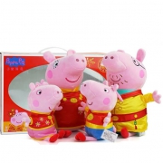 Peppa Pig 小猪佩奇 毛绒玩偶 新年礼盒装 70元包邮（需用券）