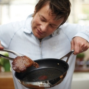 Tefal 特福 Jamie Oliver名厨系列 E85604 24cm不锈钢红点平底锅