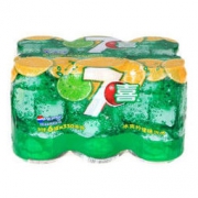 7喜 柠檬味汽水 330ml*6罐装 *2件