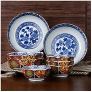 MinoYaki 美浓烧 手工陶瓷餐具 金彩古伊纹