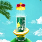 Perrier 巴黎水 气泡矿泉水 柠檬味 250ml*30罐*3件