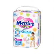 kao 花王 Merries 妙而舒 婴儿拉拉裤 L44片 *8件 375.14元包邮包税（合46.89元/件）