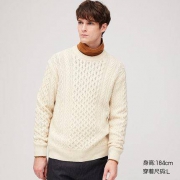 UNIQLO 优衣库 419203 男士纽花圆领针织衫