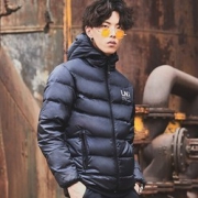 降温保暖：LI-NING 李宁 男士短款羽绒服