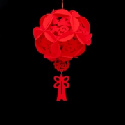 新年装饰迷你全红福字花球