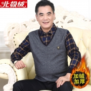 ￥39 Bejirog/北极绒 加绒加厚假两件毛衣爸爸装