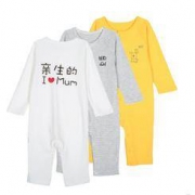 12日0点、双12预告：考拉工厂店 婴儿个性设计系列长袖爬服3件套