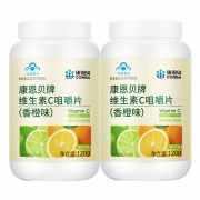 CONBA 康恩贝 维生素C咀嚼片香橙味VC含片维他命c 100片*2瓶  券后29.9元