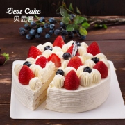 PLUS会员，限地区： Best Cake 贝思客 双莓落雪水果蛋糕 1磅