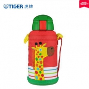 12号0点！虎牌（Tiger）儿童 保温杯 卡通吸管杯304不锈钢MML-C06C宝宝喝水杯子防摔幼儿园水壶630ML 长颈鹿CG