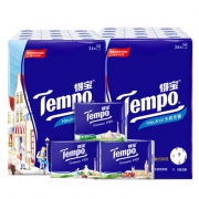 新88VIP：Tempo 得宝 欧式印花手帕纸 4层7片72包 *5件 156.39元包邮（前5分钟，合31.28元/件）