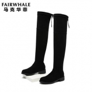 MARK FAIRWHALE 马克华菲 粗跟过膝长靴
