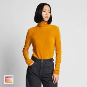 UNIQLO 优衣库 HEATTECH 418240 女士摇粒绒两翻领T恤