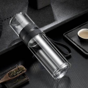 12日0点、双12预告：奇古堂 双层茶水分离泡茶杯 400ml
