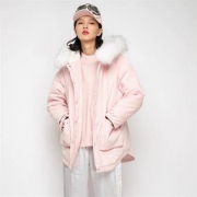 26日0点： KAMA 卡玛 7418760 女士中长款连帽棉服 *2件
