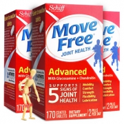 Schiff 旭福 Move Free 氨糖维骨力 关节养护素  170粒*3瓶 468元包邮包税（需用券）