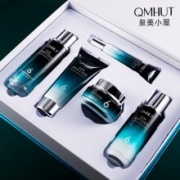 泉美小屋(QMHUT) 六胜肽赋颜护肤5件套 (洁面乳+水+乳+面霜+眼霜)
