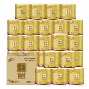 10点：清风 卷纸原木金装4层140g27卷整箱装*3件+凑单品