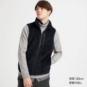 UNIQLO 优衣库 419517 男子长绒摇粒绒拉链背心