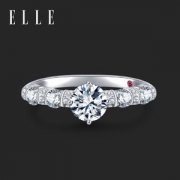 法国 Elle 天鹅之恋 莫桑石戒指 比钻石更闪亮